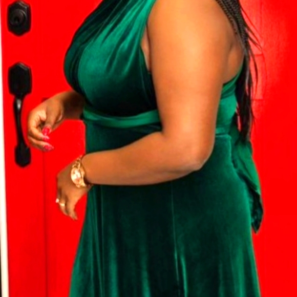 Hunter Green Holiday Dress - Picture 4 of 4